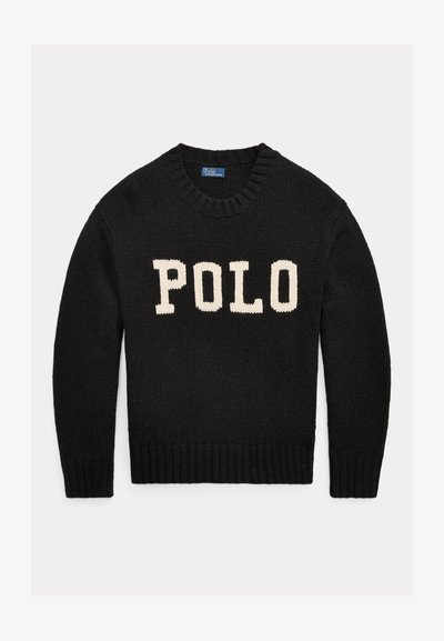 Polo Ralph Lauren LOGO CREWNECK SWEATER - Striktrøje - black/cream