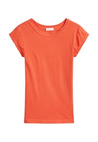 SHORT SLEEVE ROUND NECK - Paprasti marškinėliai - burnt red