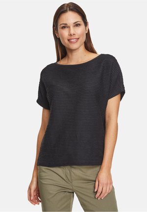 CASUAL MIT STRUKTUR - Print T-shirt - schwarz