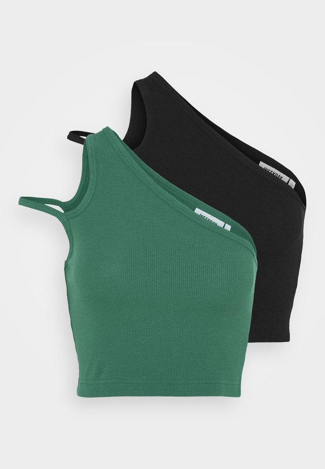 STRAP CROP 2 PACK - Top - green/black