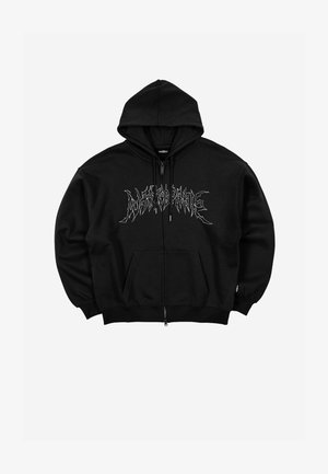 Wasted Paris DIARY BOXY ZIP HOODIE UNISEX - Majica s kapuljačom i patentnim zatvaračem - black
