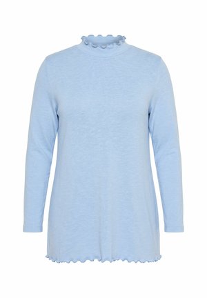 MIAMODA, PULLOVER, A-LINIE, LEICHTER STRICK, STEHKRAGEN, WELLENSAUM - Jersey de punto - swell blue