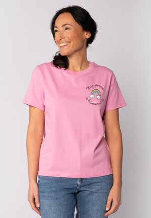 watapparel HAPPINESS IS HOMEMADE - T-shirt imprimé - bubble pink