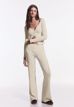 SOFT TOUCH BELL BOTTOM - Nohavice - beige