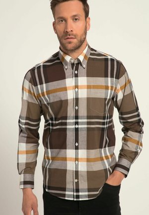 KARO LANGARM  BUTTONDOWN KRAGEN MODERN FIT - Košile - dark brown