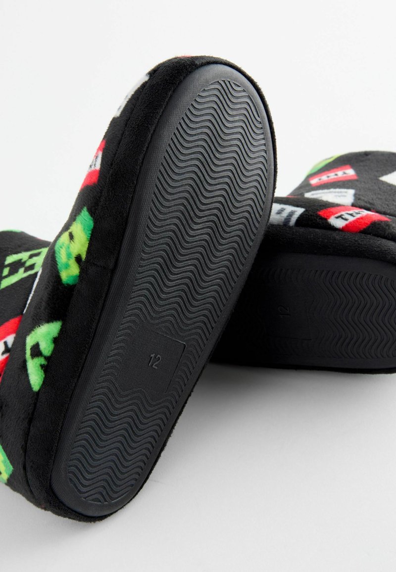 Next MINECRAFT REGULAR FIT Chaussons black/noir ZALANDO