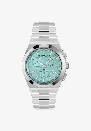 FERRAGAMO VA-VEGA UPPER EAST CHRONO - Chronografické hodinky - silver-coloured and acqua