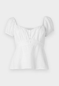 Easy Babydoll Top - Blouse - bright white