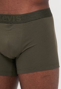 Boxeri din bumbac de culoare verde măslin cu un brâu elastic moale ce prezintă logo-ul Levi's. Materialul este neted, având o croială ajustată.