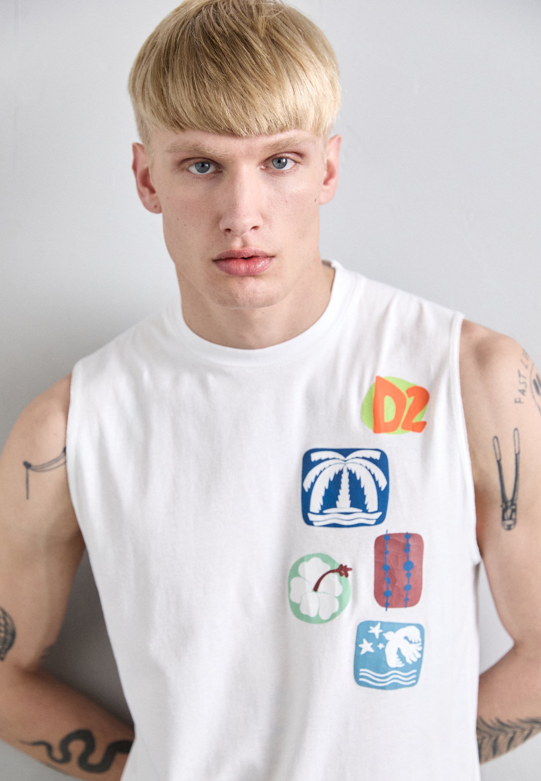 Dsquared2 CIGARETTE FIT TEE - Top - white - Zalando