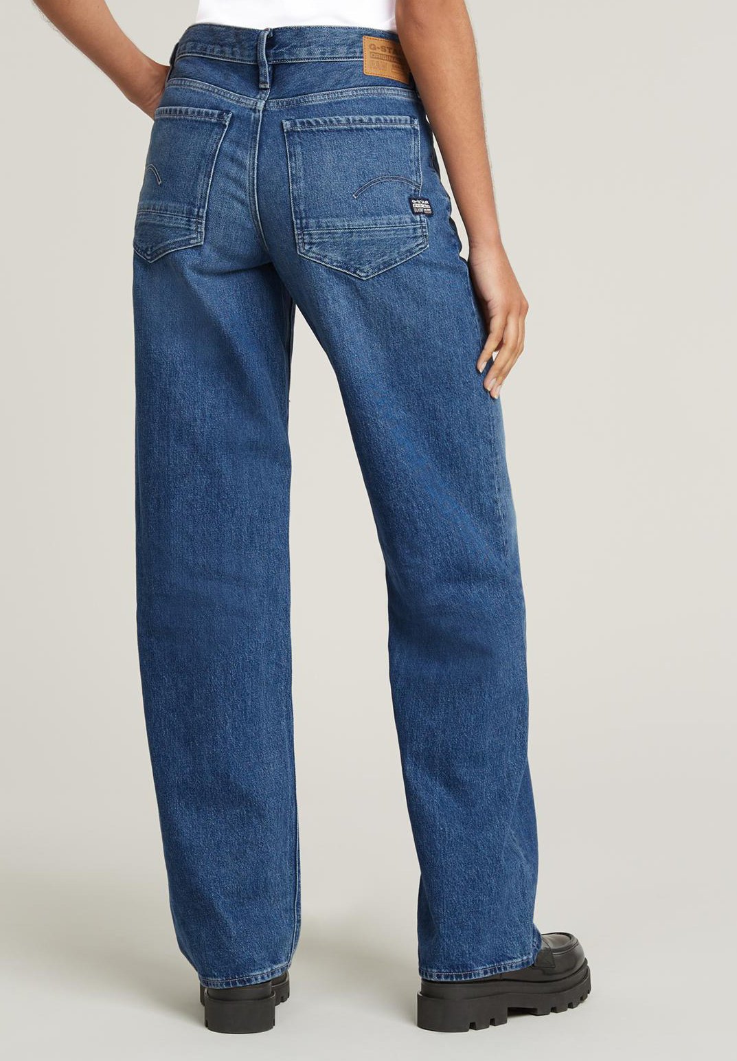 G-STAR JUDEE - Wijde jeans - faded harbor/blauw denim/bluedenim