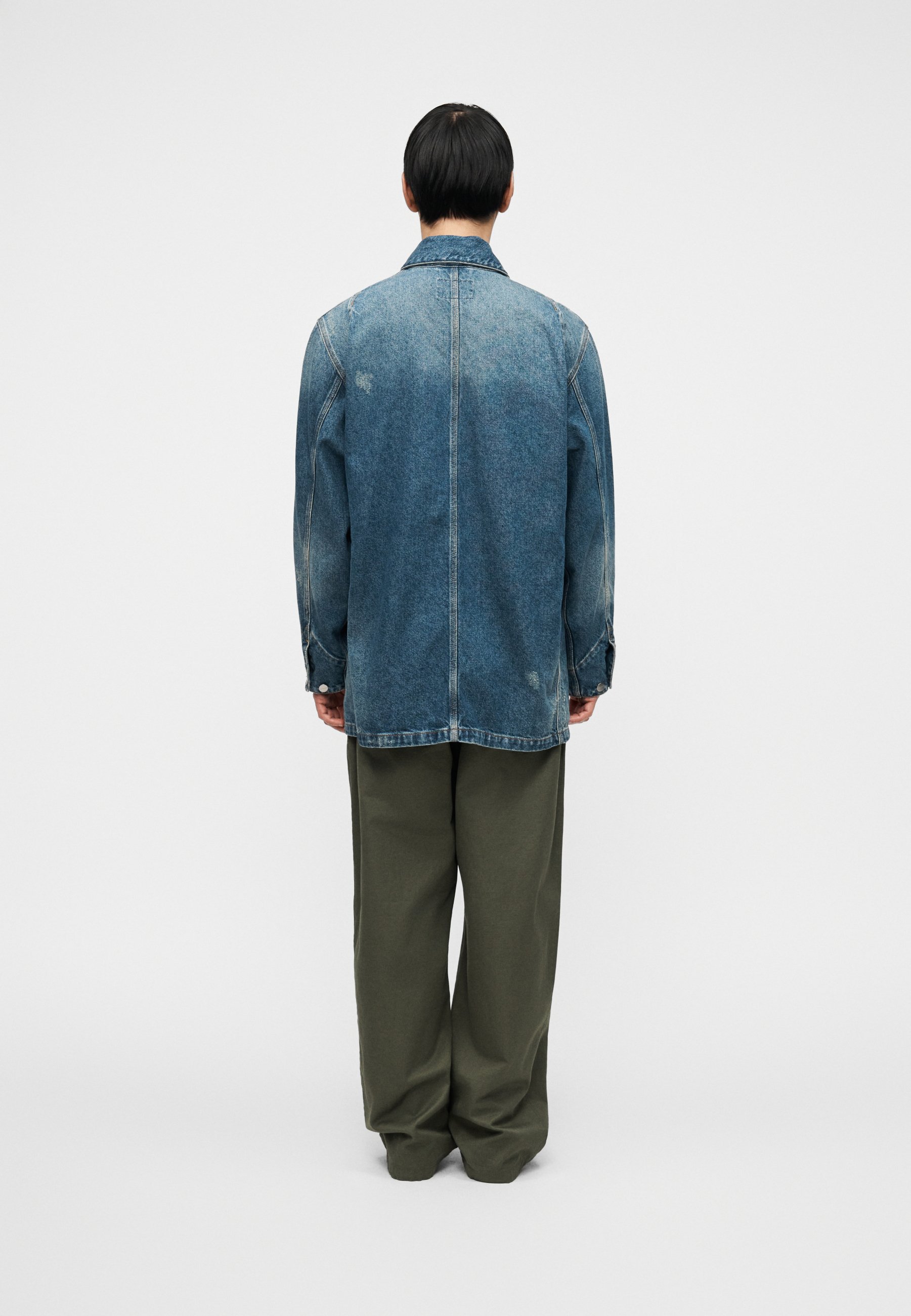 Carhartt WIP ADEN CHORE COAT - Denim jacket - blue grind washed