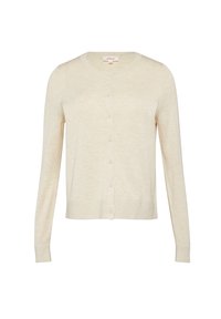 RUNDHALS-MIT KNOPFLEISTE - Vest - beige