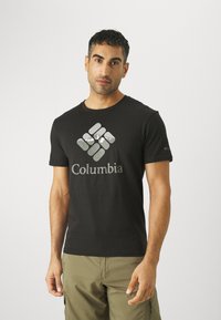 Columbia RAPID RIDGE™ GRAPHIC TEE - Marškinėliai su spaudiniu - black/hood nig