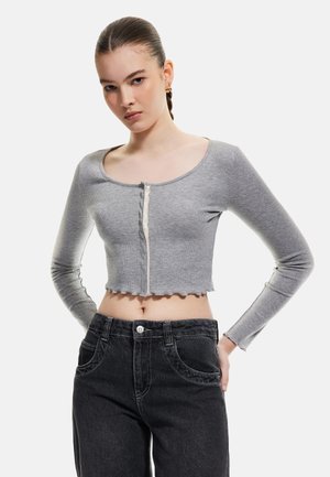 SLIM CROP  - Camiseta de manga larga - grey