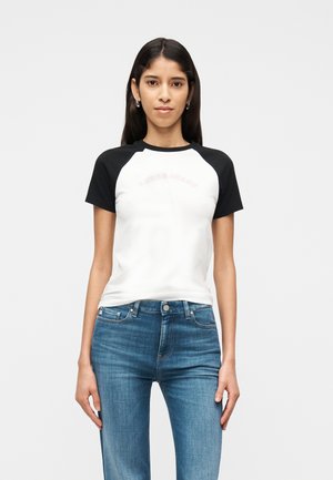 SLIM RAGLAN  - T-shirt con stampa - pure white