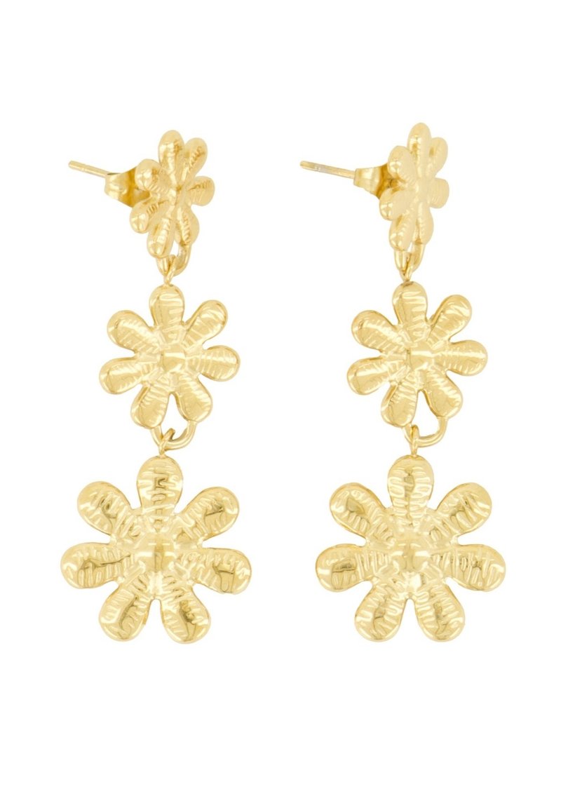 2 Paia Di Orecchini Fiore Oro E Argento – Grandi Petali In Resina Leggera, Ipoallergenici, Per Donna E Ragazza