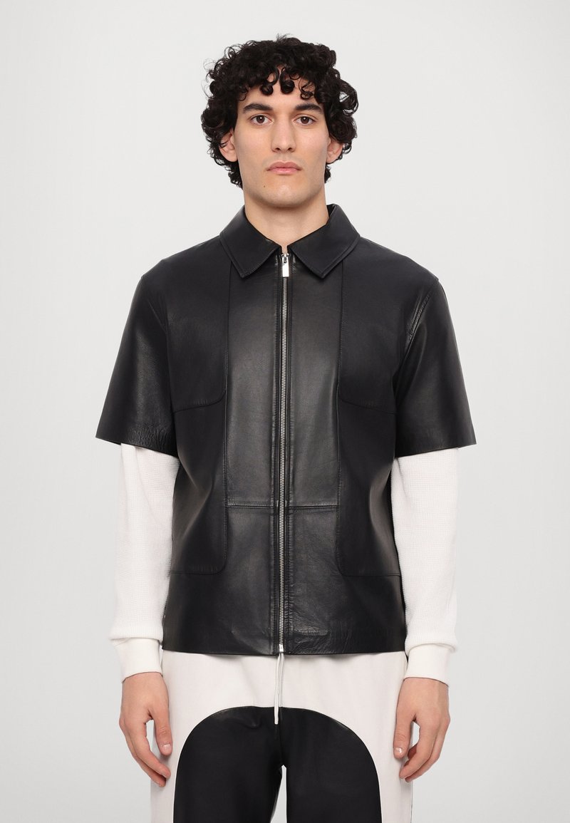 STUDIO ID - PATRICK ZIPPER SHIRT - Hemd - nappa black, Vergrößern