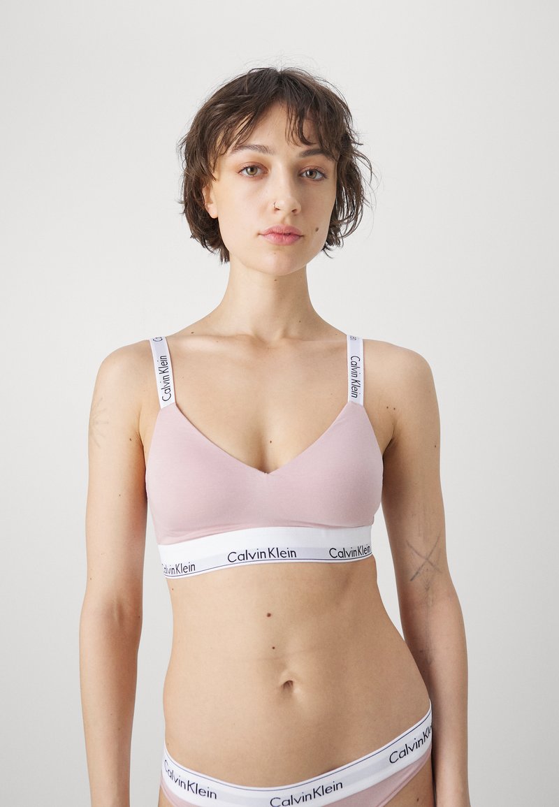 Calvin Klein Underwear LGHTLY LINED BRALETTE ICON SEAMLESS - Topp - beige