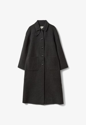 Stefanel, CHECKED REGULAR-FIT COAT. - Klassischer Mantel - black grey