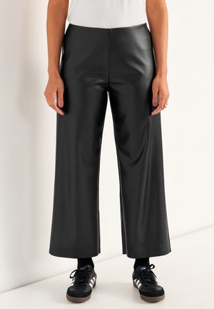 ANKLE LENGTH  - Leren broek - black