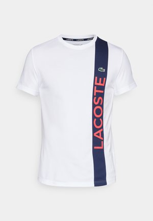 Lacoste Sport, TENNIS - T-shirt de sport - white/navy blue/grenadine