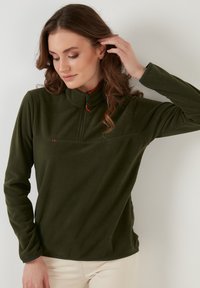 LELA HIGH COLLAR - Fleecetrøjer - khaki