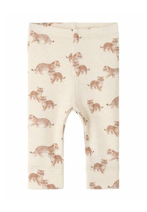 Name it, LEGGINGS RIB - Leggings - Trousers - peyote melange