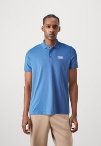 KARL LAGERFELD POLO - Polo marškinėliai - steel blue