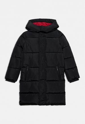 Guess, JUNIOR  HOODED LONG PUFFER - Зимно палто - jet black