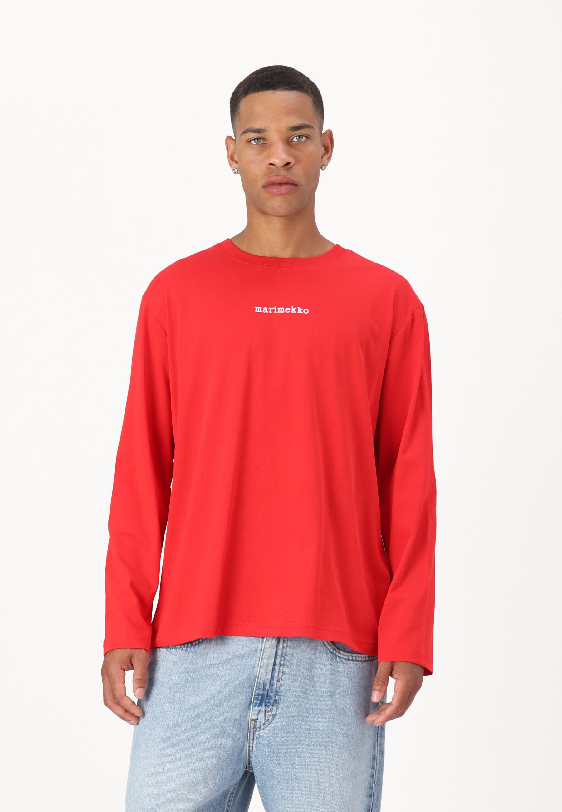 Marimekko BIITTI LOGO PLACEMENT UNISEX - Pitkähihainen paita - red
