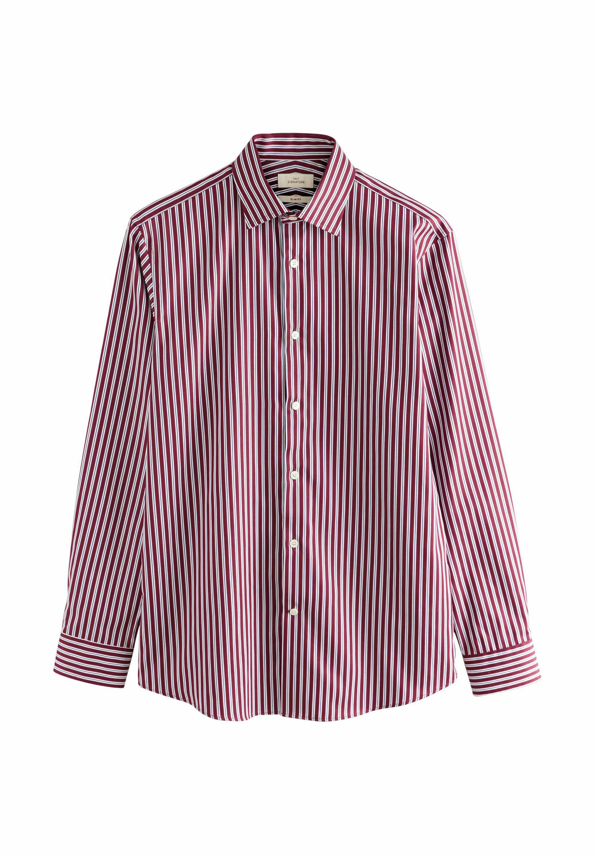 Next SIGNATURE SINGLE - Shirt - burgundy/red stripe/red - Zalando