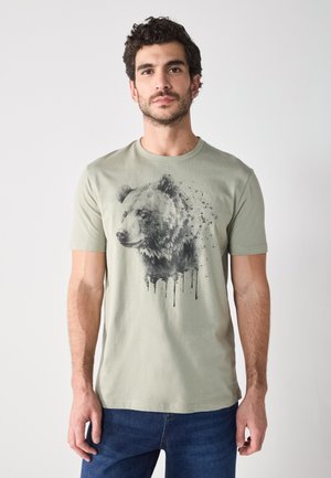 T-shirt med print - shadow grey