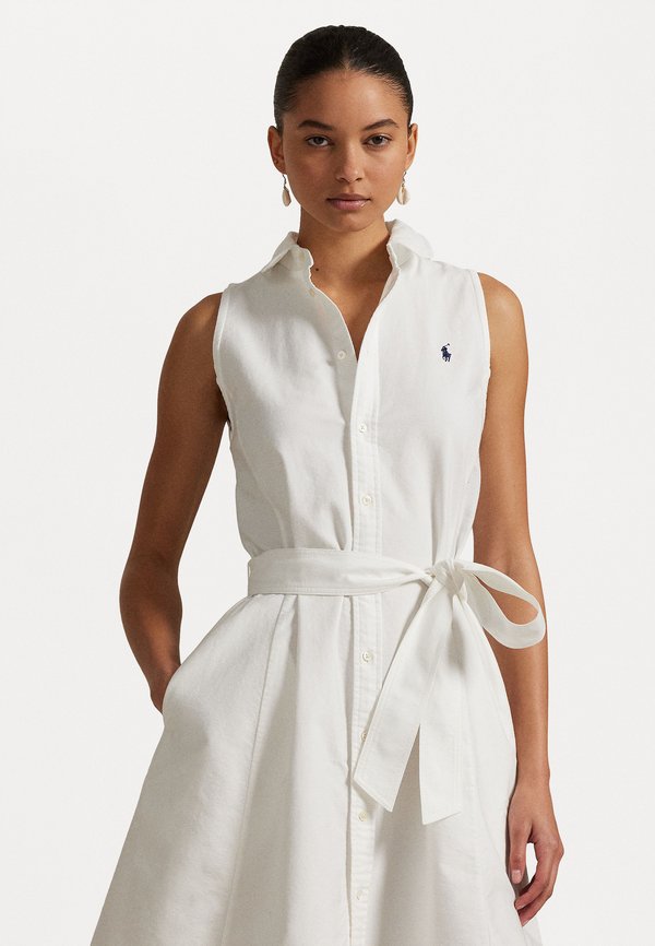 Oxford Belted Sleeveless Shirtdress - Blusenkleid