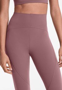 OYSHO BASIC COMPRESSIVE ANKLE-LENGTH - Legíny - kalhoty  - mauve