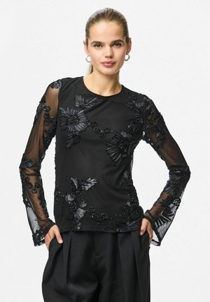 PCOFFIA U-BOOT-AUSSCHNITT - Blouse - black