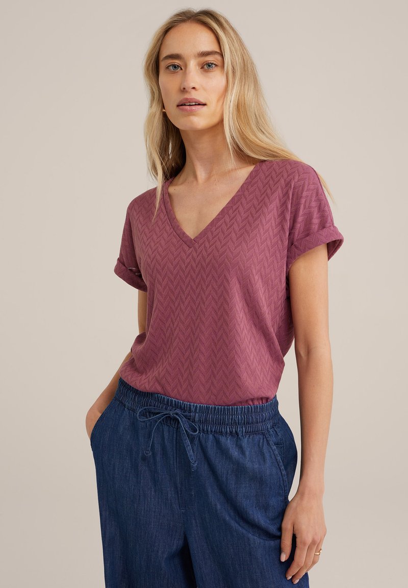 WE Fashion Apdrukāts T-krekls - violet