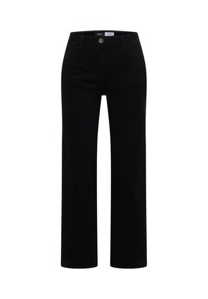 Cecil, HIGH WAIST WIDE LEG JEANS IM LOOSE FIT - Jean boyfriend - black