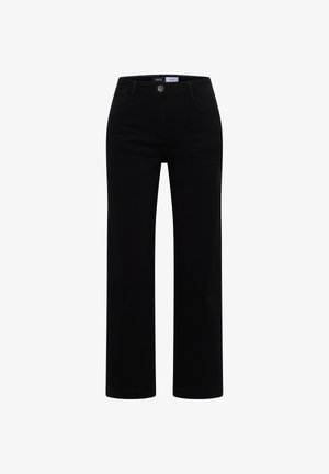 Cecil, HIGH WAIST WIDE LEG JEANS IM LOOSE FIT - Jean boyfriend - black