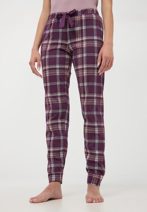 Terranova A QUADRI CON COULISSE - Pantaloni del pigiama - viola scuro