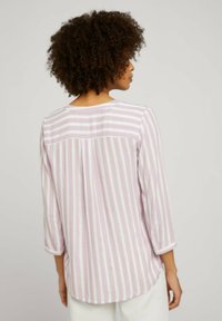 TOM TAILOR Bluse - lilac offwhite stripe