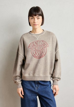 OVERSIZED FIT WITH GRAPHIC - Sportska majica - grey melange