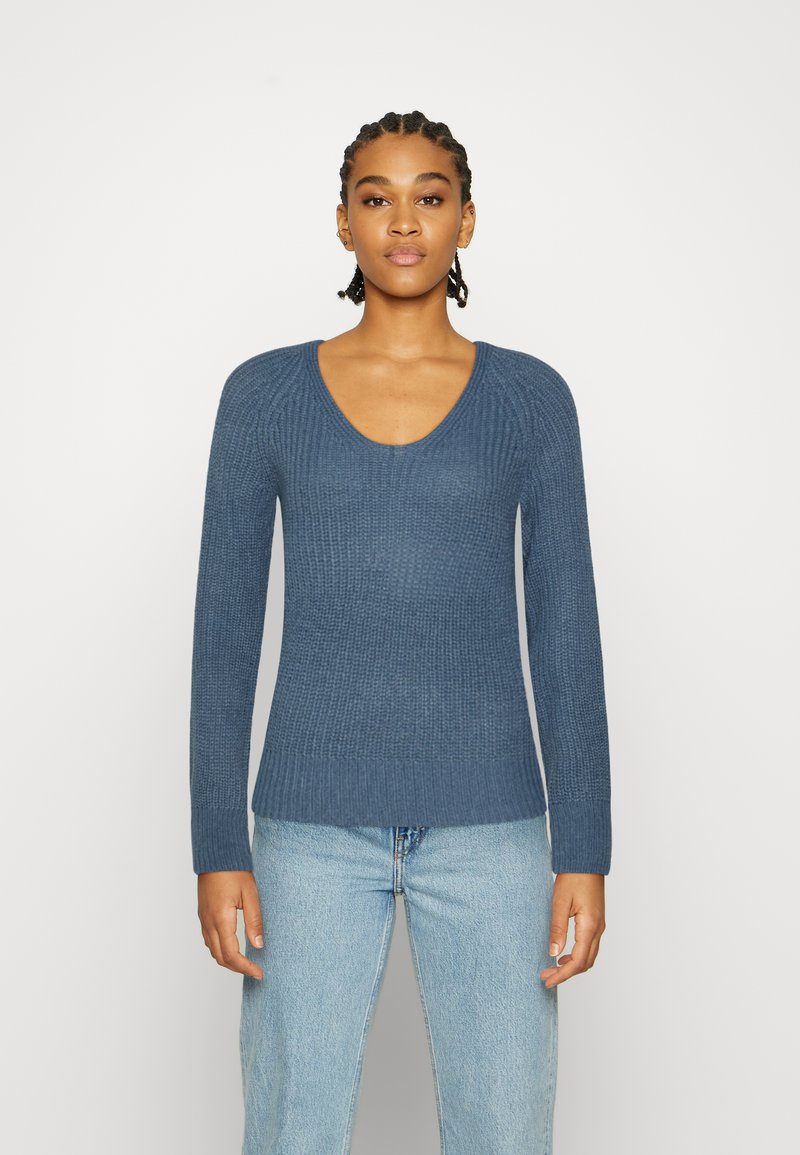 Damen Strickjacken | Vero Moda VMSAYLA V NECK Strickpullover china blue/blau - AD86363 Damen Strickjacken | Vero Moda VMSAYLA V NECK Strickpullover china blue/blau - AD86363