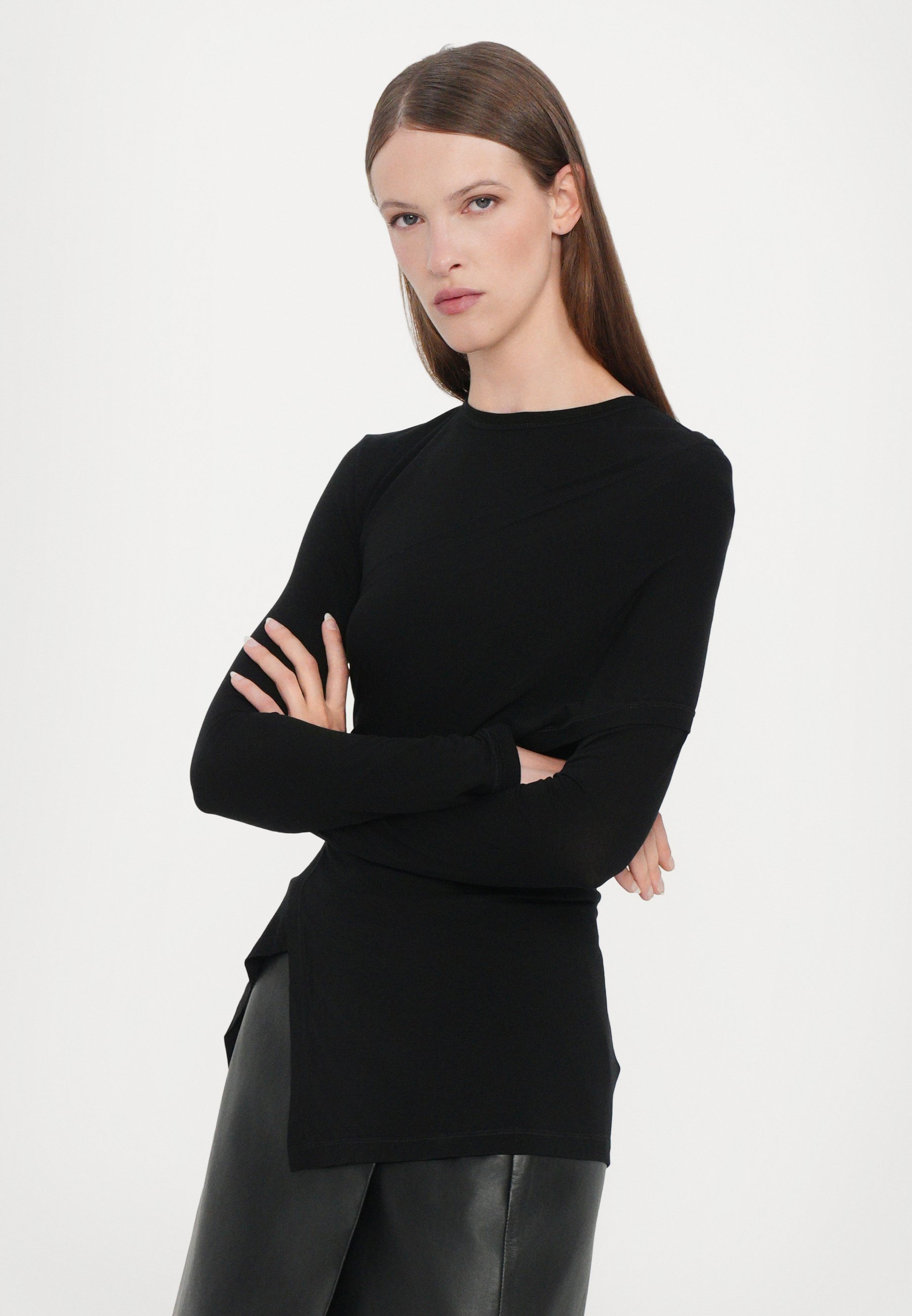 Helmut Lang 2004 タートルネック　トップ　カフススリーブ　黒 Helmut Lang PROTECTION - Long sleeved top - black - Zalando.co.uk