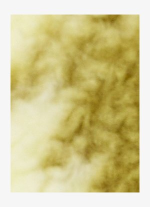 Verschwommene abstrakte Textur mit gelben und beigen Tönen, die an eine weiche, wolkige oder verschwommene Oberfläche erinnert.