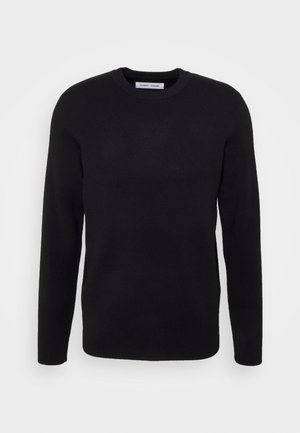 GUNAN CREW NECK - Strikkegenser - black