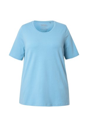 Ulla Popken, T-SHIRT, A-LINIE, RUNDHALSAUSSCHNITT, HALBARM - T-Shirt basic - light teal