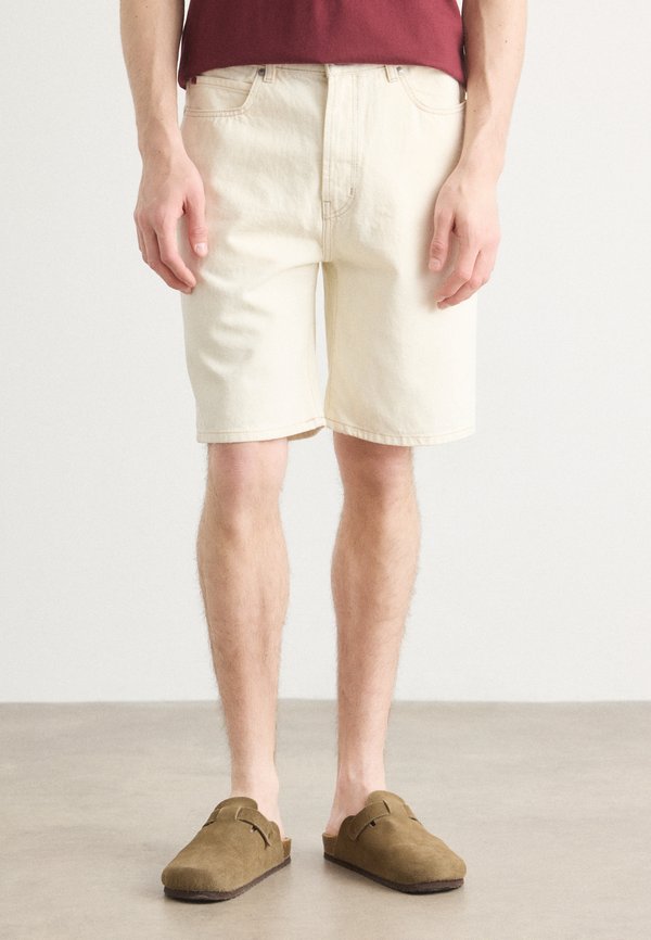 Denim shorts - open beige