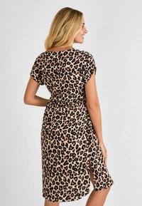 JoJo Maman Bébé ANIMAL PRINT MIDI - Vapaa-ajan mekko - brown