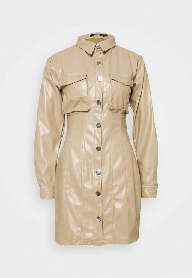 BUTTON FRONT UTILITY DRESS - Robe chemise - cream